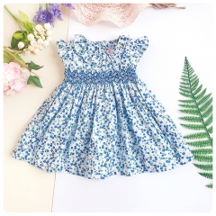 2019 China suppliers England style spring/summer season flower baby clothes girl dress