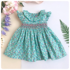 2019 China suppliers England style spring/summer season flower baby clothes girl dress