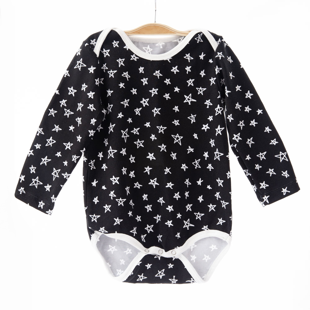 r boutique black backdrop star digital print baby boys birthday outfit long sleeve cotton body suit rompers