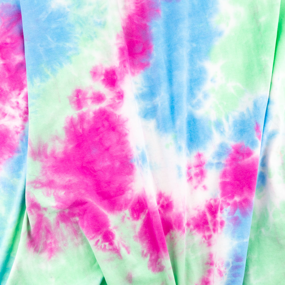 Pink/Purple/Blue Tie Dye Cotton Lycra