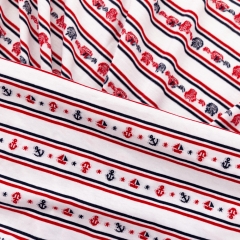 Sailor pattern jacquard yarn dyed fabric custom knitted fabric