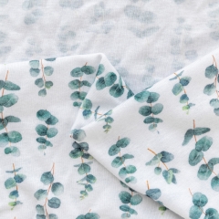 100% Organic cotton custom print interlock newborn baby fabric