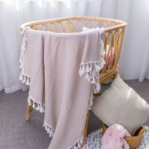 Plain dye popular 100% organic baby swaddle blanket for photography