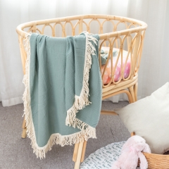 Teal nursing cover super soft cotton muslin swaddle blanket