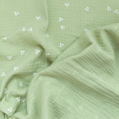 Mint berry print baby muslin swaddle wrap blanket