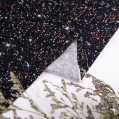 China printer black glitter pattern 145gsm lightweight 100% organic cotton digital printed quilting fabric for baby