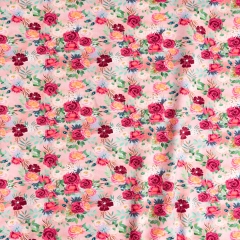 Beautiful quality rose accept custom design combed digital printing cotton knitted fabric