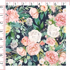 Amazing print textile soft touch high quality floral custom accept printing cotton lycra fabric for dress
