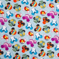 Mickey Mouse pattern textile pretty soft custom reactive digital print 100% cotton woven poplin fabric for baby