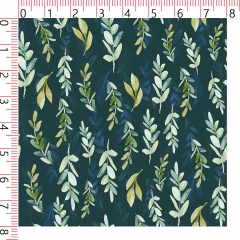 Hot sale leaf accept custom design printing cotton lycra fabric for dress