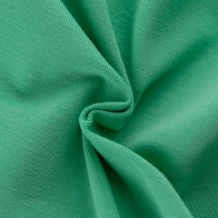 4 ways stretch eco plain dyed Green Series solid color 95 cotton 5 spandex single jersey knit fabric