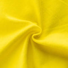 Yellow color smooth touch knit stock 95 cotton 5 spandex fabric