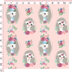 Customizable animal pattern digital printing cotton spandex fabric for children