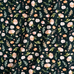 Custom accepted so nicely made various GSM 160cm wide floral digital printing cotton lycra fabric