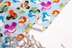 Mickey Mouse pattern textile pretty soft custom reactive digital print 100% cotton woven poplin fabric for baby