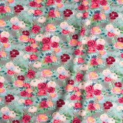 Excellent quality rose accept custom design combed digital printing cotton knitted fabric