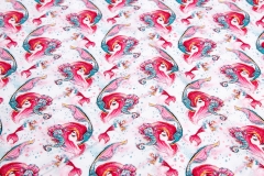 Lovely mermaid pattern textile pretty soft custom reactive digital print 100% cotton woven poplin fabric for baby