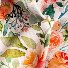 260gsm heavy weight super bright floral custom printed cotton lycra fabric for baby clothes