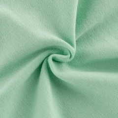 4 ways stretch eco plain dyed Green Series solid color 95 cotton 5 spandex single jersey knit fabric