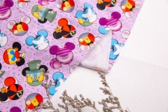 China printer cartoon mouse soft and breathable 100% cotton woven digital printing baby dresses fabric