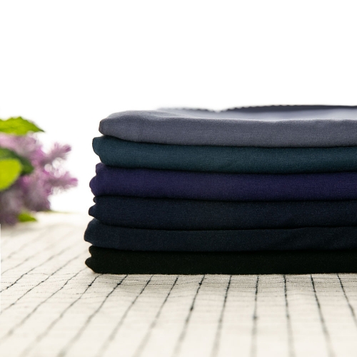 So soft and perfect for baby clothes plain dyed dark tone cotton lycra jersey knit fabric