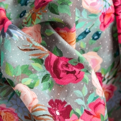 Excellent quality rose accept custom design combed digital printing cotton knitted fabric