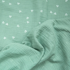 Lightweight soft comfortable custom screen printing organic muslin cotton gauze fabric for baby