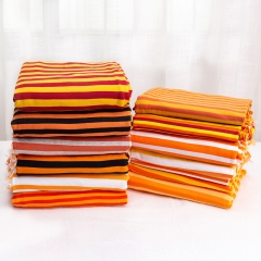 100% 32S combed cotton single jersey stripe knit fabric