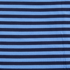 Custom color cotton yarn dyed stripe single jersey knit fabric