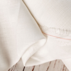 Woven technics softened 100 pure linen white fabric for suit