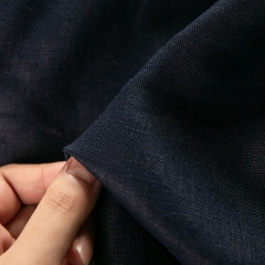 Woven technics plain style natural linen fabric for dress