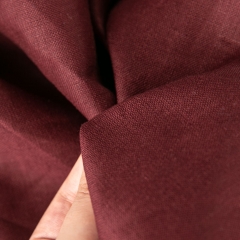 Comfortable summer solid custom woven organic linen fabric for shirt