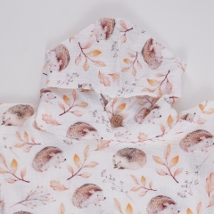 Great quality and color super cute animal custom your own print muslin baby poncho bath towel with hood
