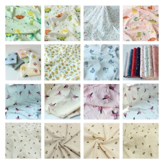 In-stock print 100% cotton double gauze muslin fabric - Catalogue